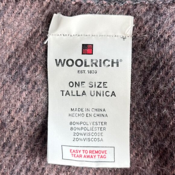 Woolrich Cape Shawl Sweater Soft Multicolor Pink Plaid Fringe Detail Size OS - Picture 6 of 7